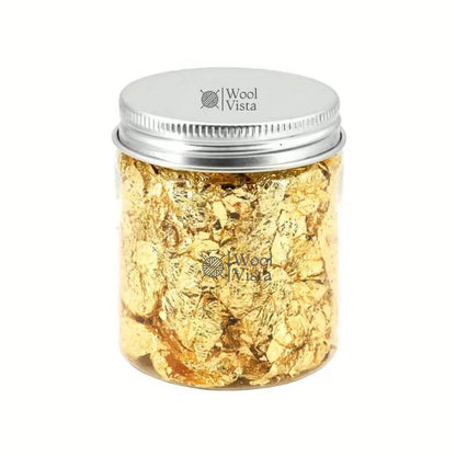 IMITATION METALLIC FOIL LEAF FLAKES BOTTLE – GOLD, SILVER, OR ROSE GOLD FOR RESIN JEWELRY, PAINTING, DIY CRAFTS, EPOXY PROJECTS & DECORATIVE EMBELLISHMENTS