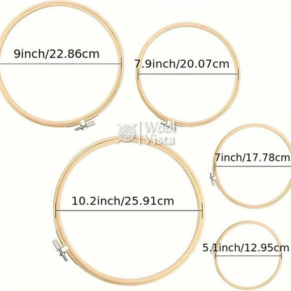 ROUND IMPORTED BAMBOO EMBROIDERY HOOPS