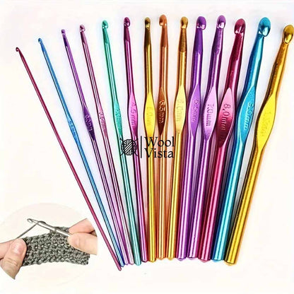 ALUMINUM CROCHET HOOK - INDIVIDUAL SIZES (1 PIECE)