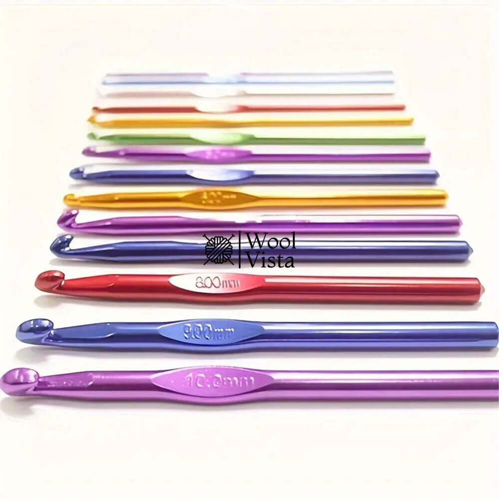 ALUMINUM CROCHET HOOK - INDIVIDUAL SIZES (1 PIECE)