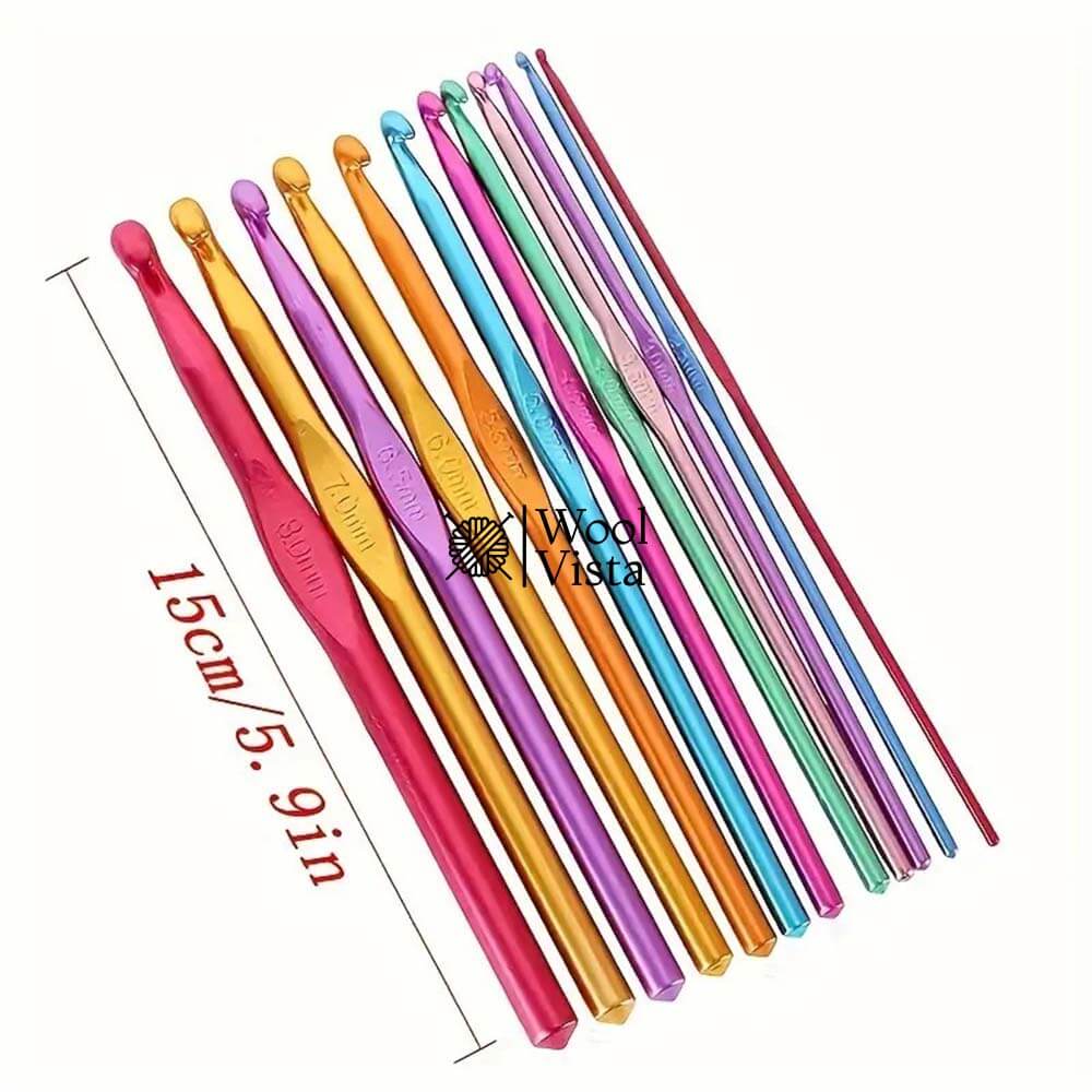 ALUMINUM CROCHET HOOK - INDIVIDUAL SIZES (1 PIECE)