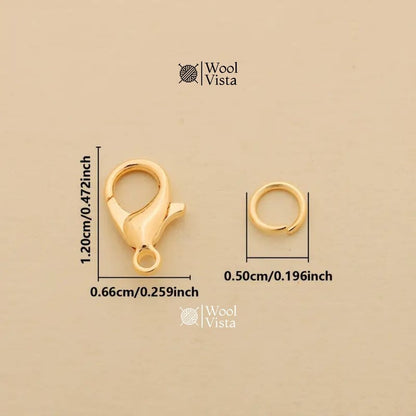 JEWELRY CLASPS AND JUMP RINGS SET – LOBSTER CLASPS & OPEN RINGS