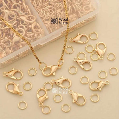 JEWELRY CLASPS AND JUMP RINGS SET – LOBSTER CLASPS & OPEN RINGS