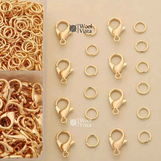 JEWELRY CLASPS AND JUMP RINGS SET – LOBSTER CLASPS & OPEN RINGS