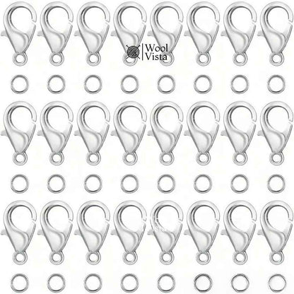 JEWELRY CLASPS AND JUMP RINGS SET – LOBSTER CLASPS & OPEN RINGS
