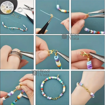 JEWELRY MAKING KIT -1200 PCS SILVER & GOLDEN ALLOY FINDINGS FOR DIY ACCESSORIES
