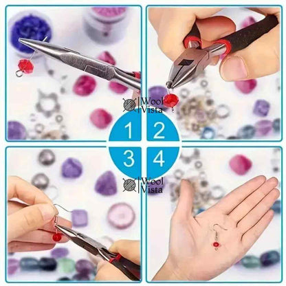 JEWELRY MAKING STARTER KIT WITH TOOLS – SILVER & GOLDEN ALLOY ACCESSORIES - 900 PIECES