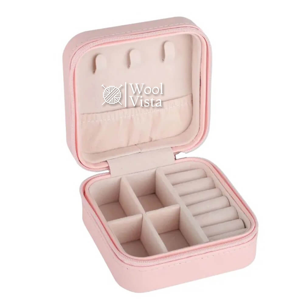 JEWELRY ORGANIZER BOX WITH MIRROR - FOR TRAVELLING ,HAIR ACCESSORIES AND RINGS