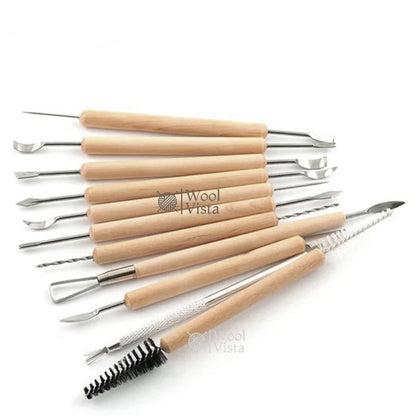 KEEP SMILING E0380 – 11 PCS CLAY TOOL SET, PROFESSIONAL DUAL-SIDED SCULPTING TOOLS FOR CLAY, POLYMER & CERAMIC WORK