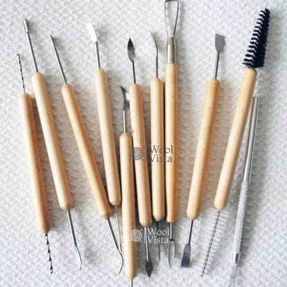 KEEP SMILING E0380 – 11 PCS CLAY TOOL SET, PROFESSIONAL DUAL-SIDED SCULPTING TOOLS FOR CLAY, POLYMER & CERAMIC WORK