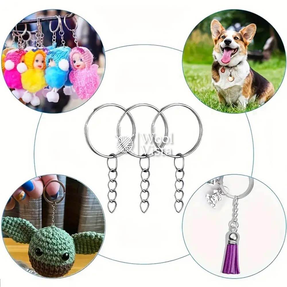 KEYCHAIN WITH CHAIN (10 PIECES)