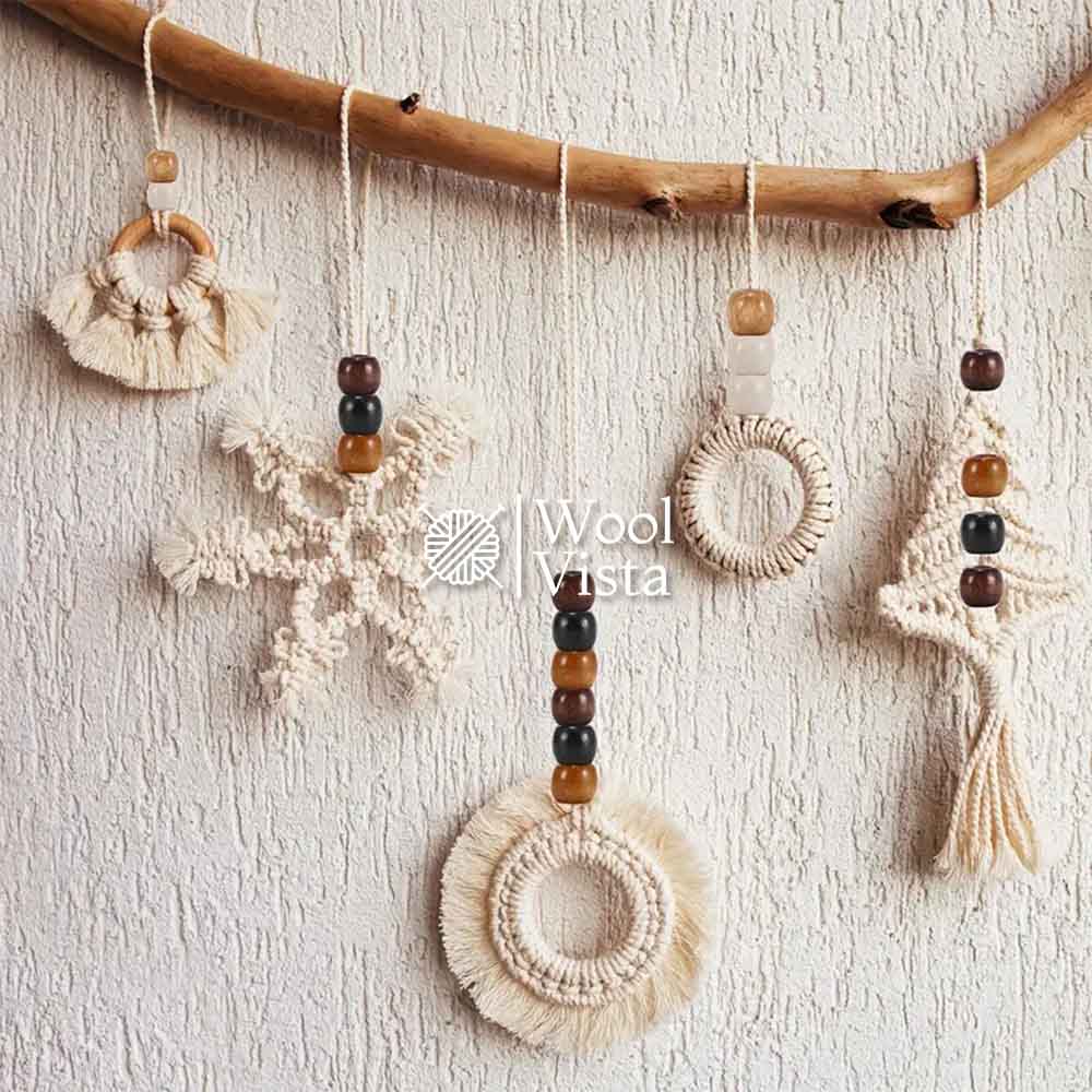 LARGE HOLE WOODEN BEADS - (PACK OF 50)