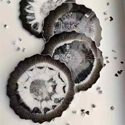 LARGE ROUND GEODE RESIN TRAY MOLD – IRREGULAR SILICONE SERVING & COASTER MOLD FOR DIY ART & HOME DECOR
