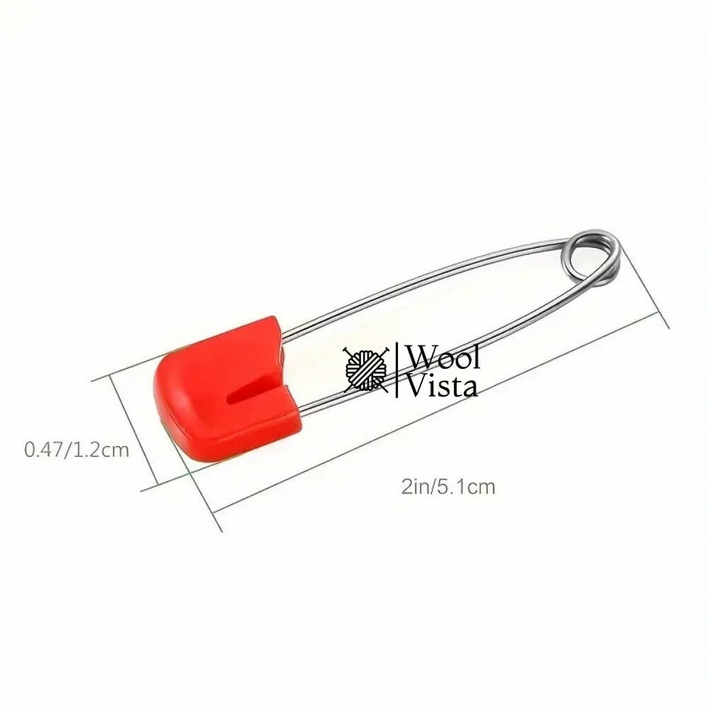 LARGE STAINLESS STEEL SAFETY PINS - (PACK OF 10)