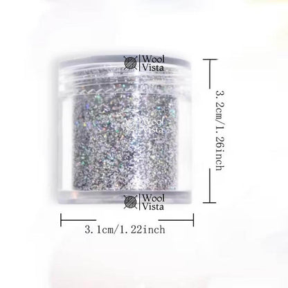 GLITTER BOTTLES SET – 12 PCS HOLOGRAPHIC GLITTER FOR ART, CRAFT & RESIN DECORATION