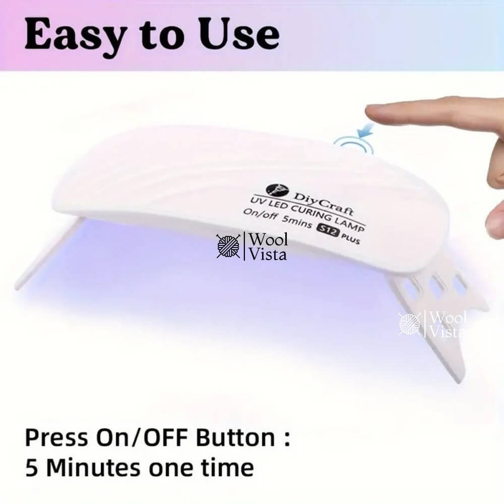 LED RESIN CURING LAMP 36W WITH 12 DUAL-WAVELENGTH BEADS – FAST CURE, PORTABLE USB LIGHT FOR RESIN CRAFTS & JEWELLERY MAKING