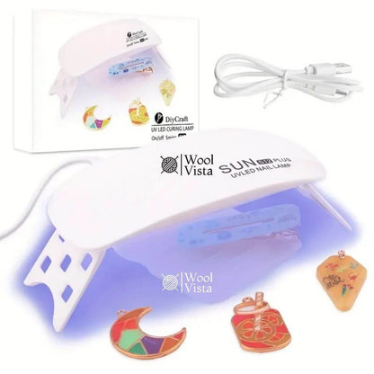 LED RESIN CURING LAMP 36W WITH 12 DUAL-WAVELENGTH BEADS – FAST CURE, PORTABLE USB LIGHT FOR RESIN CRAFTS & JEWELLERY MAKING