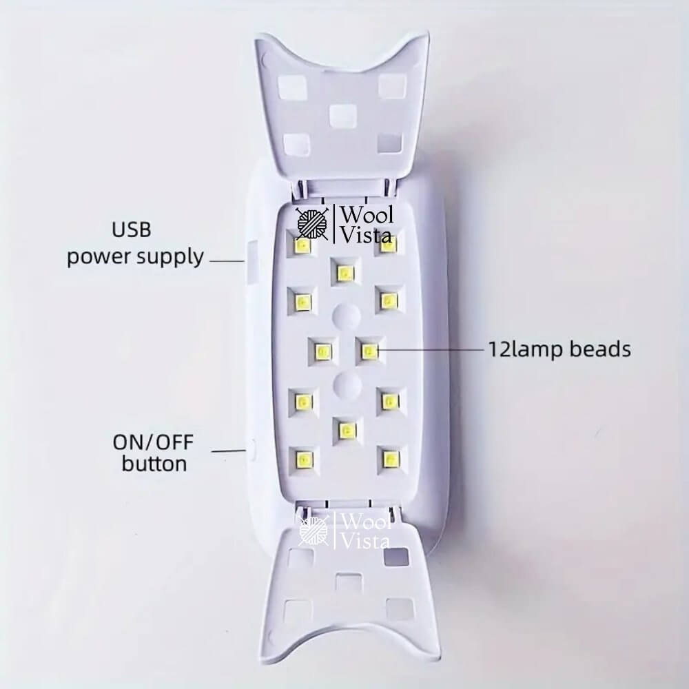 LED RESIN CURING LAMP 36W WITH 12 DUAL-WAVELENGTH BEADS – FAST CURE, PORTABLE USB LIGHT FOR RESIN CRAFTS & JEWELLERY MAKING