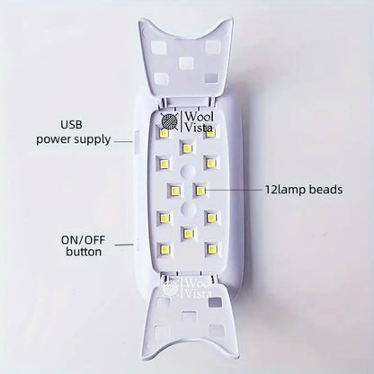 LED RESIN CURING LAMP 36W WITH 12 DUAL-WAVELENGTH BEADS – FAST CURE, PORTABLE USB LIGHT FOR RESIN CRAFTS & JEWELLERY MAKING