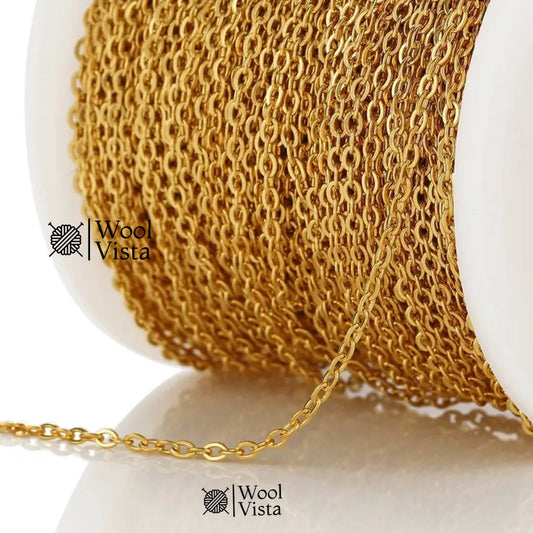 LOOSE CHAIN 2MM – DURABLE JEWELRY CHAIN FOR NECKLACES, BRACELETS & DIY CRAFTS