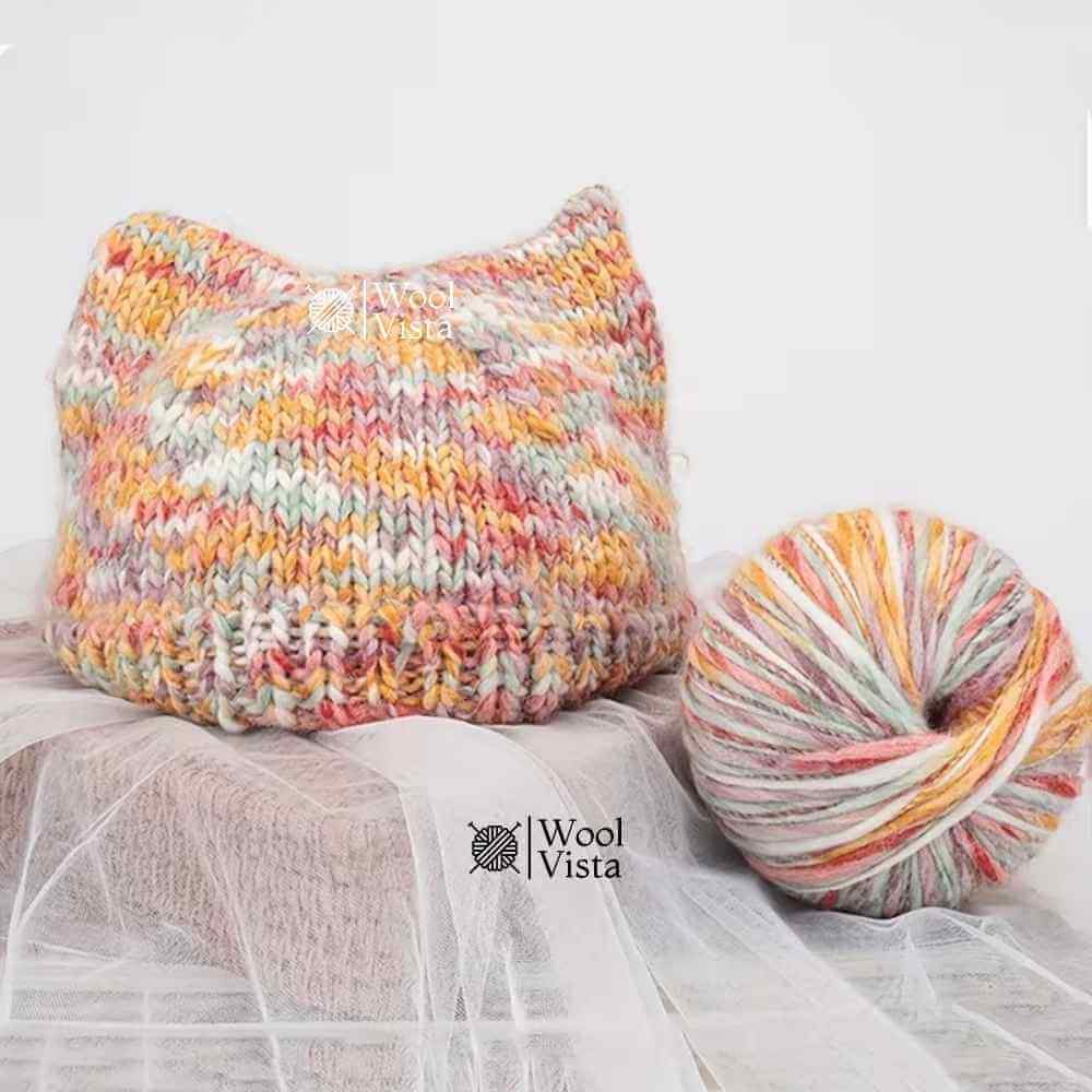 LUXURY AUSTRALIAN SHEEP WOOL YARN 300G – MULTICOLOR SOFT KNITTING & CROCHET YARN FOR SWEATERS, SCARVES & WINTER WEAR (PACK OF 6)