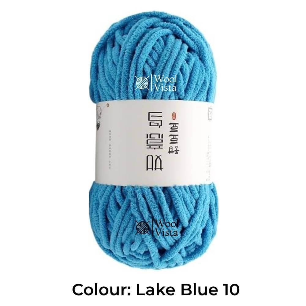 100G ICE THREAD POLYESTER YARN – SOFT CHUNKY YARN FOR KNITTING, CROCHET, BLANKETS, SCARVES & DIY CRAFTS