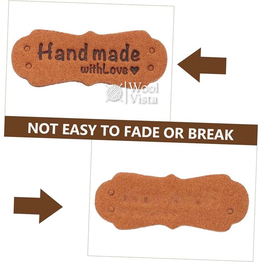 LEATHER HANDMADE TAGS - (PACK OF 10)