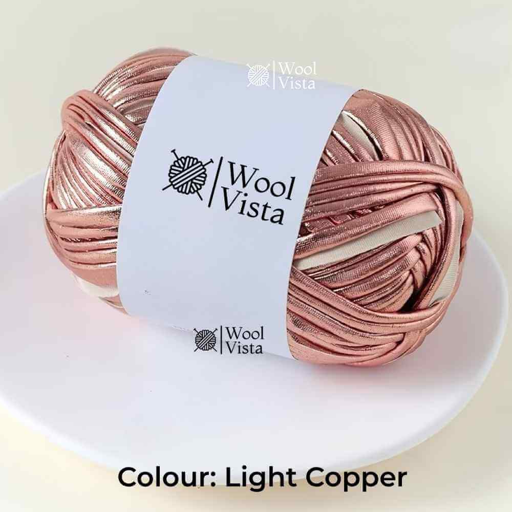 SOFT METALLIC T-SHIRT YARN - FOR CROCHET AND BAG MAKING CRAFTING
