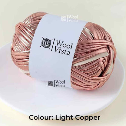 SOFT METALLIC T-SHIRT YARN - FOR CROCHET AND BAG MAKING CRAFTING