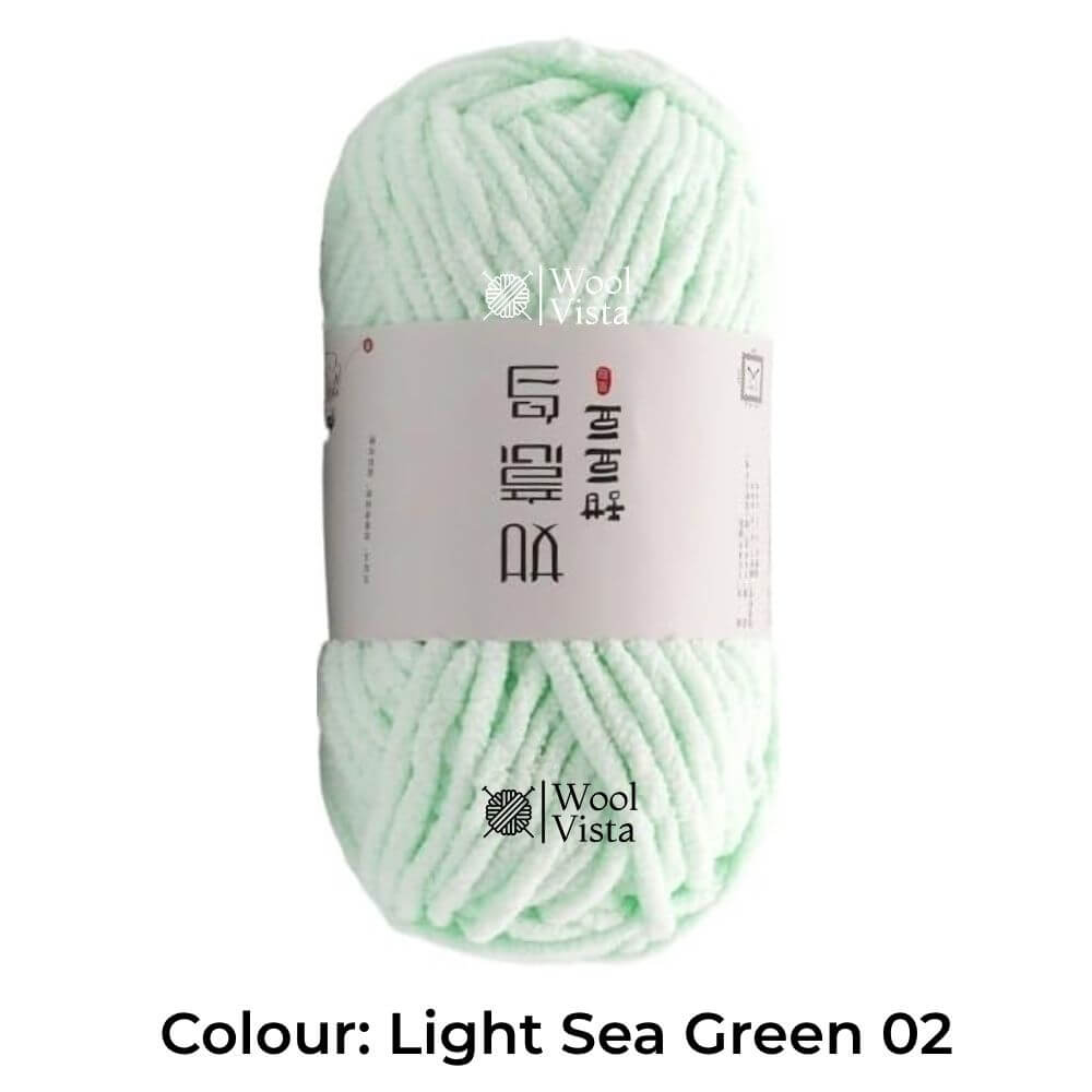 100G ICE THREAD POLYESTER YARN – SOFT CHUNKY YARN FOR KNITTING, CROCHET, BLANKETS, SCARVES & DIY CRAFTS