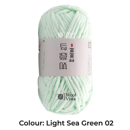 100G ICE THREAD POLYESTER YARN – SOFT CHUNKY YARN FOR KNITTING, CROCHET, BLANKETS, SCARVES & DIY CRAFTS