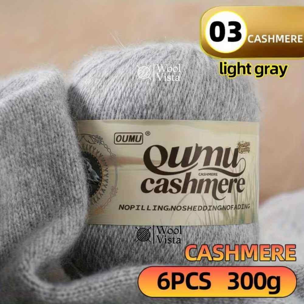 PURE 100% CASHMERE  YARN SET (PACK OF 6) – PREMIUM SOFT CASHMERE FIBER FOR KNITTING, CROCHET & LUXURY HANDMADE PROJECTS