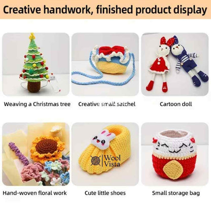 MAROON HANDLE CROCHET HOOK SET (9 PCS) – PREMIUM HANDMADE KNITTING & CROCHET TOOLS FOR SWEATERS, DOLLS, BAGS & DIY CRAFTS