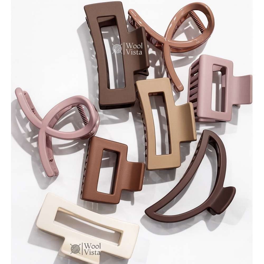 MATTE NEUTRAL HAIR CLAW CLIP SET – 8 STYLISH, NON-SLIP, EVERYDAY HAIR CLIPS FOR WOMEN & GIRLS