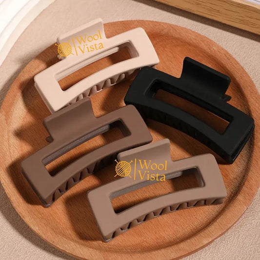 MATTE NON-SLIP RETRO HAIR CLIPS 6PCS – ELEGANT RECTANGULAR GRIP CLIPS FOR WOMEN, SECURE HOLD FOR THICK & THIN HAIR, MINIMALIST STYLISH ACCESSORIES