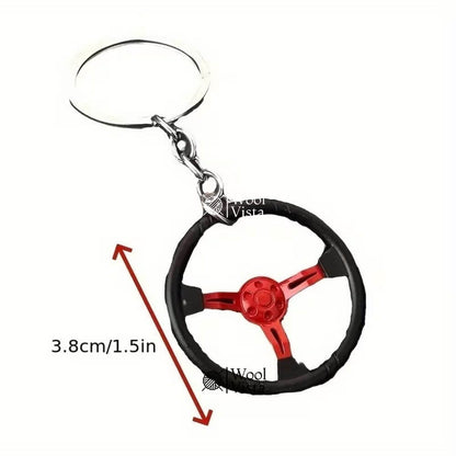 MEN’S METAL CAR KEYCHAIN COLLECTION – PUNK STARBURST, RACING CAR & FAUX LEATHER WAIST KEYRING (MULTIPLE DESIGNS)