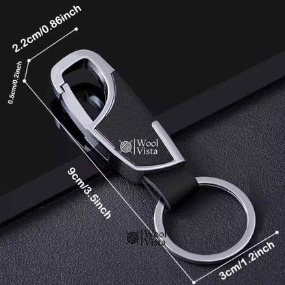 MEN’S METAL CAR KEYCHAIN COLLECTION – PUNK STARBURST, RACING CAR & FAUX LEATHER WAIST KEYRING (MULTIPLE DESIGNS)
