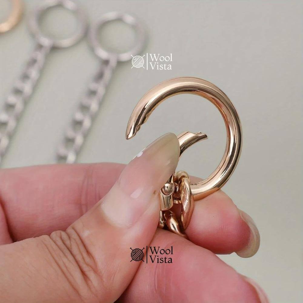 METAL BAG STRAP EXTENSION CHAIN WITH SPRING RING CLASP – 9 INCH & 18 INCH PURSE & WALLET EXTENDER (PACK OF 2)