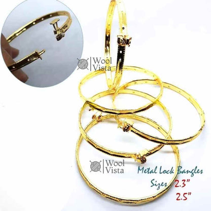 METAL LOCK BANGLE – DURABLE LOCKING BRACELET BASE FOR DIY JEWELRY MAKING, KANGAN DESIGN, HANDMADE BANGLES & CRAFT ACCESSORIES