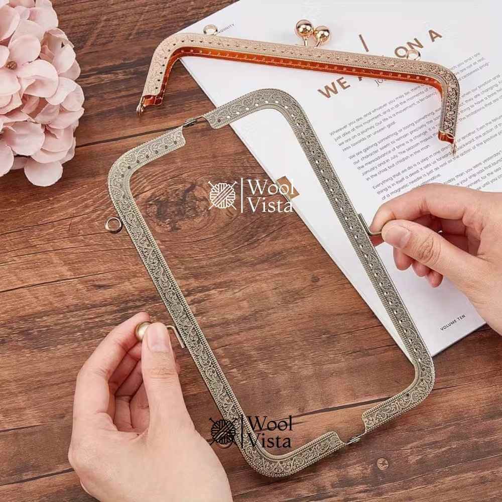 METAL PURSE FRAME HANDLE – IRON ALLOY WALLET & BAG MAKING ACCESSORY