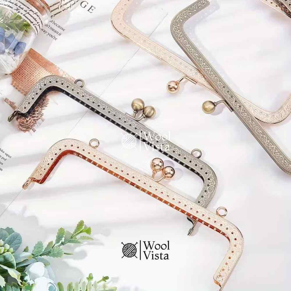 METAL PURSE FRAME HANDLE – IRON ALLOY WALLET & BAG MAKING ACCESSORY