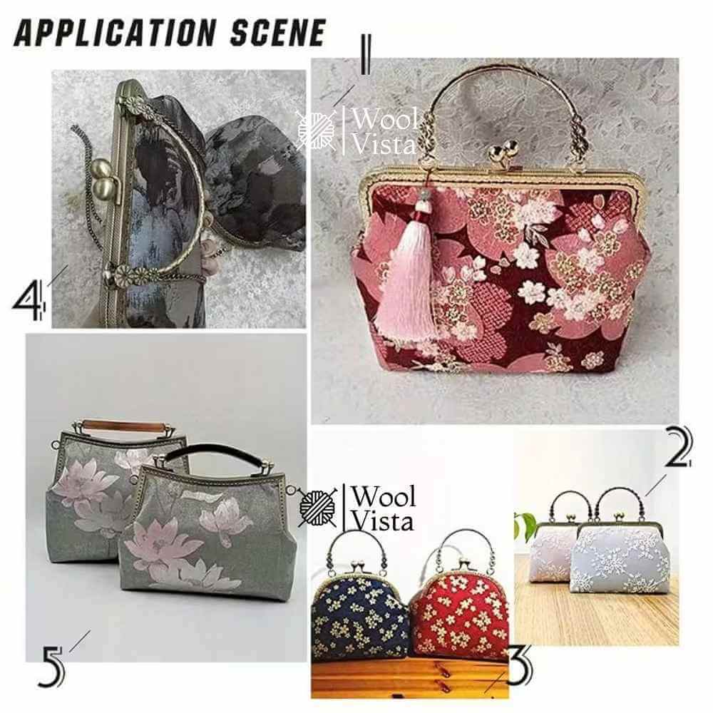 METAL PURSE FRAME HANDLE – IRON ALLOY WALLET & BAG MAKING ACCESSORY