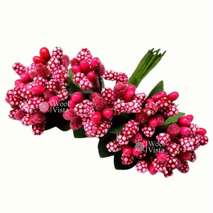 MULBERRY STEM ARTIFICIAL STAMEN & PISTIL BOUQUET – DIY WEDDING DECOR, WREATH, SCRAPBOOKING & FLORAL CRAFT ACCESSORIES