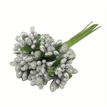 MULBERRY STEM ARTIFICIAL STAMEN & PISTIL BOUQUET – DIY WEDDING DECOR, WREATH, SCRAPBOOKING & FLORAL CRAFT ACCESSORIES
