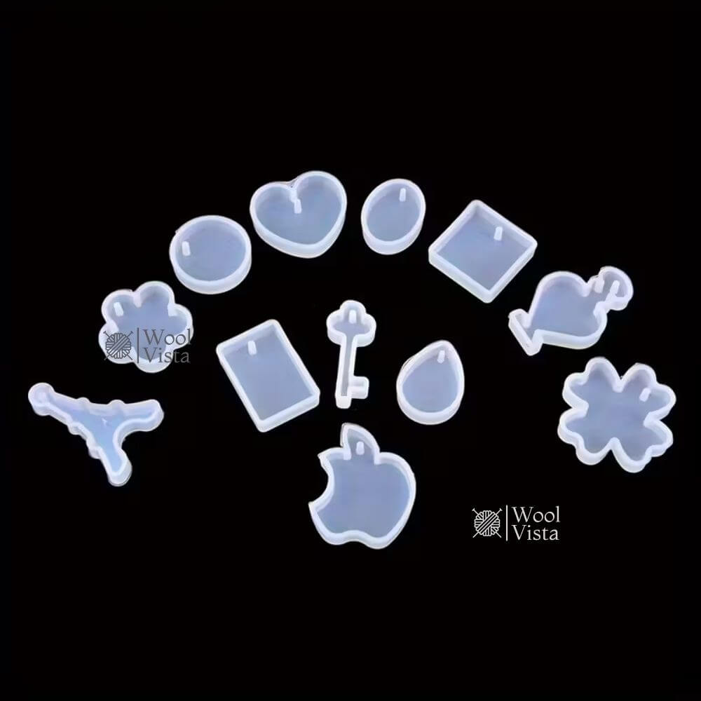 MULTI-SHAPE SILICONE MOLD SET – HEART, TEARDROP & FLORAL DESIGNS FOR DIY RESIN JEWELRY & CRAFTS