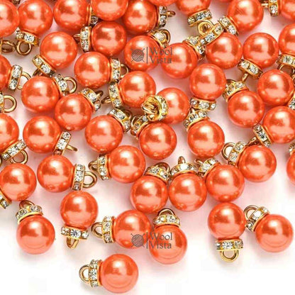 MULTICOLOR ACRYLIC ROUND SPACER BEADS WITH RHINESTONE CHARMS – 50 PCS (10X15MM) FOR DIY JEWELRY MAKING, BRACELETS & NECKLACE CRAFTING