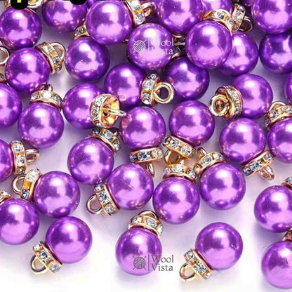 MULTICOLOR ACRYLIC ROUND SPACER BEADS WITH RHINESTONE CHARMS – 50 PCS (10X15MM) FOR DIY JEWELRY MAKING, BRACELETS & NECKLACE CRAFTING