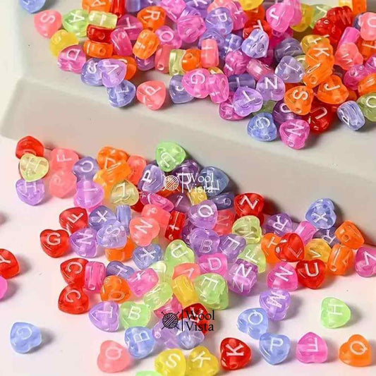 MULTICOLOR ALPHABET LETTER BEADS – ACRYLIC ROUND BEADS FOR DIY JEWELRY & CRAFTS