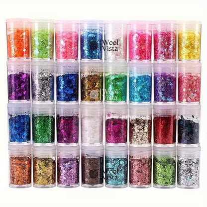 MULTICOLOR FLASH SEQUINS (SET OF 12) – MAKEUP, NAIL ART, RESIN & JEWELRY DIY MATERIAL