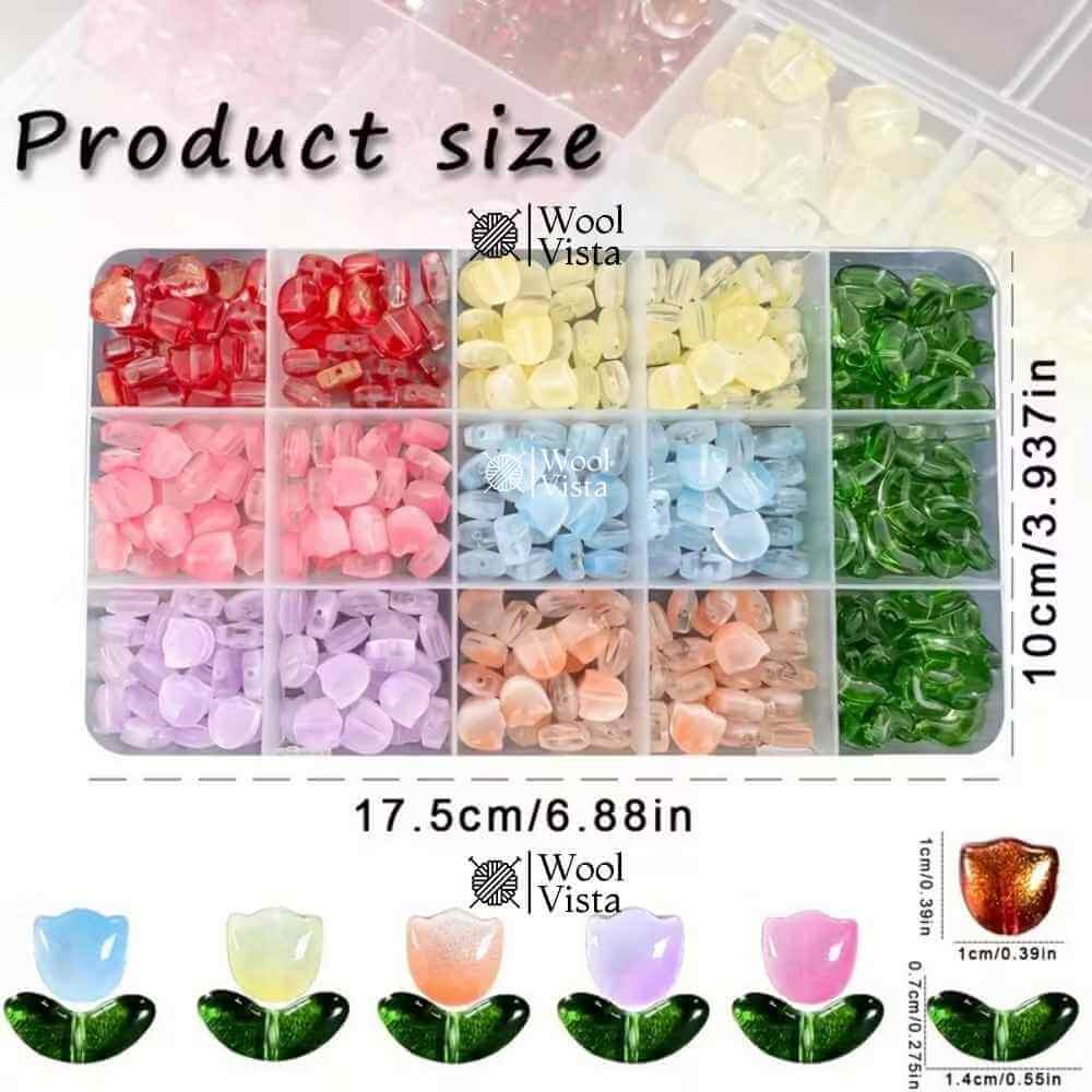 MULTICOLOR GLASS BEADS 300PCS – DIY JEWELRY & CRAFT SUPPLIES